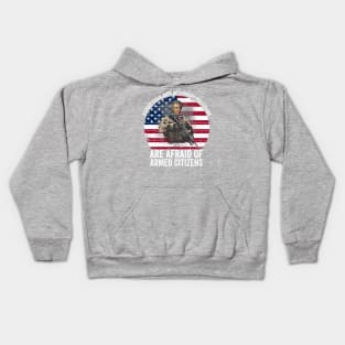 Studies Show 100% Of Corrupt Politicians Are Afraid Of Armed Citizens Kids Hoodie